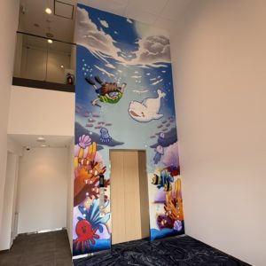 むつうらベルーガ歯科/エレベーターホール壁画